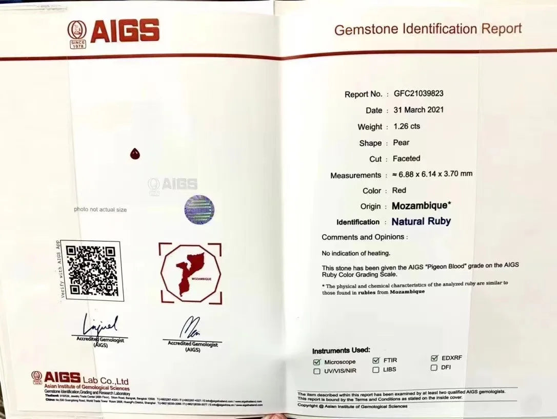 Red heart gemstone ring